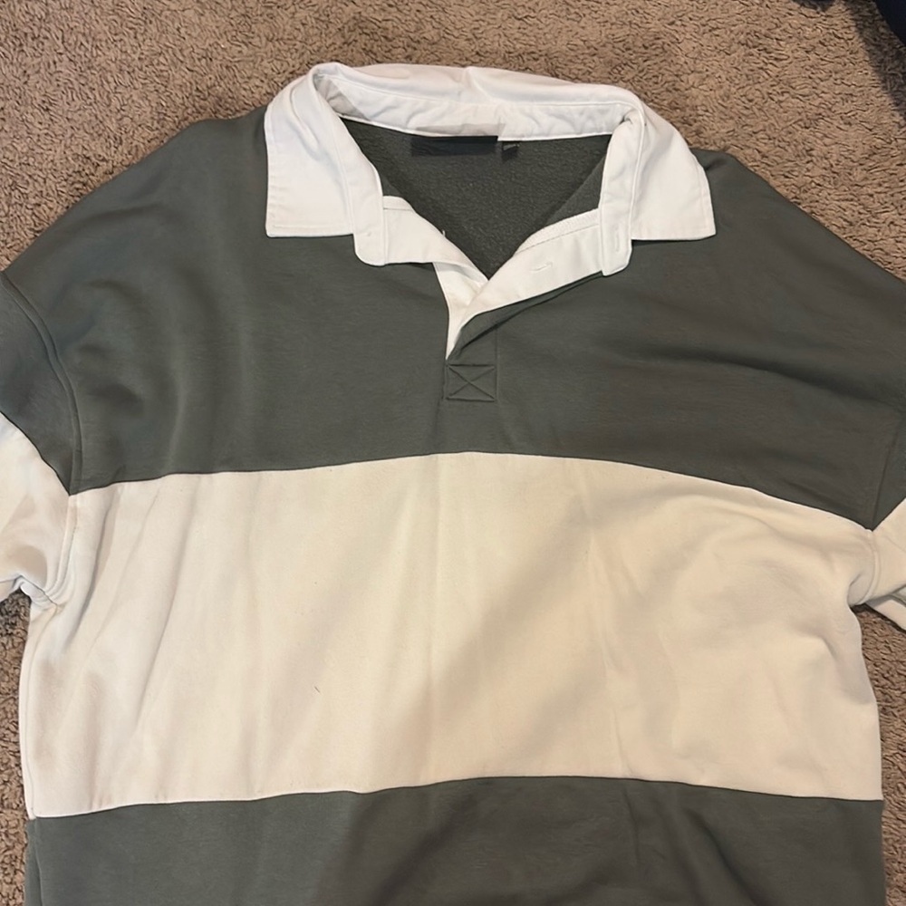 Oversized, button-down, long sleeve shirt